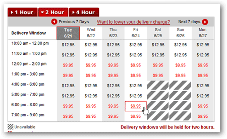 portland grocery delivery 2 hour window
