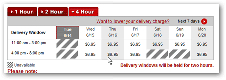 portland grocery delivery 4 hour window